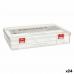 Multi-functionele Kist Rood Transparant Plastic 29,5 x 6 x 20,5 cm (24 Stuks)