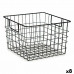 Basket With handles Black Steel 29 x 19,5 x 32 cm (8 Units)