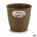 Planter Stefanplast Brown Plastic 14 x 13 x 14 cm (12 Units)