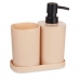 Conjunto de Banho Berilo B8108-S3-BEIGE Preto Bege Polipropileno (12 Unidades)