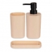 Conjunto de Banho Berilo B8108-S3-BEIGE Preto Bege Polipropileno (12 Unidades)