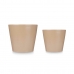 Set of pots Ibergarden LINCE-22-28-BE Beige Clay Ø 22 cm Ø 28 cm 2 Pieces