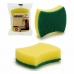 Schuurspons Geel Groen Synthetische vezel 10 x 3 x 7,5 cm (96 Stuks)