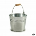 Cache-pot Ibergarden 14B-445 Argenté Bois Zinc Seau 22,5 x 27 x 22 cm (24 Unités)