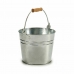 Ghiveci Ibergarden 14B-445 Argintiu Lemn Zinc Cub 22,5 x 27 x 22 cm (24 Unități)