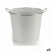 Planter Terning Hvit Sølv Sink 34,8 x 23 x 27,8 cm (12 enheter)