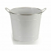 Planter Terning Hvit Sølv Sink 34,8 x 23 x 27,8 cm (12 enheter)