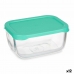 Cutie pentru Prânz SNOW BOX Verde Transparent Sticlă Polietilenă 420 ml (12 Unități)