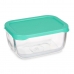 Cutie pentru Prânz SNOW BOX Verde Transparent Sticlă Polietilenă 420 ml (12 Unități)