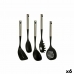 Set ustensile de bucătărie Negru Plastic 8,5 x 35 x 20,5 cm (6 Unități)