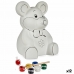 Piggy Bank pentru vopsit Mouse Ceramică 14,7 x 20,8 x 16,3 cm (12 Unități)