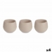 Set de Macetas Ibergarden ES0501214S3 Taupé Plástico 16,5 x 16,5 x 14,5 cm (4 Unidades)