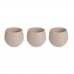 Set de pots Taupe Plastique 16,5 x 16,5 x 14,5 cm (4 Unités)