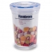 Hermetische Lunchtrommel Cilinder Transparant Plastic 1,2 L 13 x 17 x 13 cm (18 Stuks)