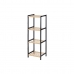 Bathroom Shelves 35 x 30 x 100 cm Black Natural Bamboo Pine