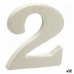 Čísla 2 Biela polystyrén 2 x 15 x 10 cm (12 kusov)