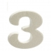 Número 3 Branco poliestireno 2 x 15 x 10 cm (12 Unidades)