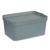 Storage Box with Lid Grey Plastic 7,5 L 21 x 14,2 x 32 cm (12 Units)