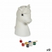 Piggy Bank pentru vopsit Unicorn Ceramică 10 x 14,5 x 8,5 cm (12 Unități)