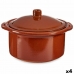 Pentola con Coperchio Argilla cotta 1,5 L 22 x 14,5 x 20 cm (4 Unità)