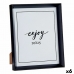 Photo frame 22,2 x 3,5 x 27,3 cm Black Plastic Glass (6 Units)