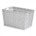 Wasmand Wit Stof 10 L 25 x 20 x 35 cm (12 Stuks)