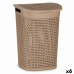 Laundry Basket Kipit 4790-4 Beige Plastic 60 L 43,5 x 57,5 x 34 cm (6 Units)