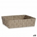 Cesta Multiusos Bege Tecido 3,8 L 34 x 8,5 x 21 cm (18 Unidades)