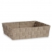 Cesta Multiusos Bege Tecido 3,8 L 34 x 8,5 x 21 cm (18 Unidades)