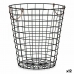 Basket Kinvara W5759M-CH Black Steel 30 x 30 x 30 cm With handles (12 Units)