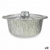 Set Keukenservies Aluminium 29 x 26 x 12 cm Wegwerpbaar Met deksel Pan (12 Stuks)