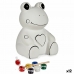 Piggy Bank pentru vopsit Broască Ceramică 15,5 x 21,5 x 16 cm (12 Unități)