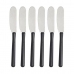 Butter Knife Kinvara CK17461 Black Silver Stainless steel Plastic Butter Knife (12 Units)