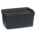 Oppbevaringsboks med Lokk Kipit TP594-1 Antrasitt Plast 7,5 L 21 x 14,2 x 32 cm (12 enheter)