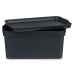 Oppbevaringsboks med Lokk Antrasitt Plast 7,5 L 21 x 14,2 x 32 cm (12 enheter)