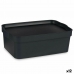 Boîte de rangement avec couvercle Anthracite Plastique 6 L 21 x 11 x 32 cm (12 Unités)