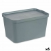 Boîte de rangement avec couvercle Gris Plastique 24 L 29,3 x 24,5 x 45 cm (6 Unités)