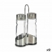 Oil and Vinegar Set Transparent Metal (12 Units)