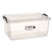 Cutie de depozitare cu capac Transparent Plastic 22 L 32 x 20,5 x 50 cm (6 Unități)