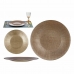 Assiette plate Vivalto 323928P Doré verre 27 x 2 x 27 cm (6 Unités)