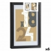 Fotolijsten 24 x 2,5 x 32,5 cm Zwart Glas Hout MDF (6 Stuks)