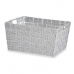 Panier Multi-usages Kipit A3-6883 Blanc Tissu 30,4 x 14 x 20 cm (18 Unités)