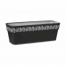 Selvvandende planter Stefanplast Gaia Antracit Plastik 49,5 x 17 x 19 cm (12 enheder)