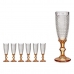 Šampanieša glāze Punkti Dzintars Stikls 180 ml (6 gb.)