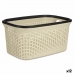 Panier à linge Crème Plastique 36 L 36 x 25,5 x 52,5 cm (12 Unités)