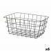 Coș Multifuncțional Negru Metal 30,3 x 14 x 22,5 cm Dreptunghiular (6 Unități)