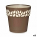 Self-watering flowerpot Stefanplast Cloe Brown Plastic 19 x 19 x 19 cm (12 Units)