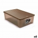 Förvaringslåda med lock Stefanplast Elegance Beige Plast 38,5 x 17 x 59,5 cm (6 antal)