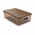 Boîte de rangement avec couvercle Stefanplast Elegance Beige Plastique 38,5 x 17 x 59,5 cm (6 Unités)