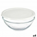 Cutie rotundă pentru prânz cu capac Chefs Alb 1,7 L 21 x 9 x 21 cm (4 Unități)